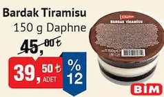DAPHNE BARDAK TİRAMİSU 150 G fiyat ve kampanya bilgisi